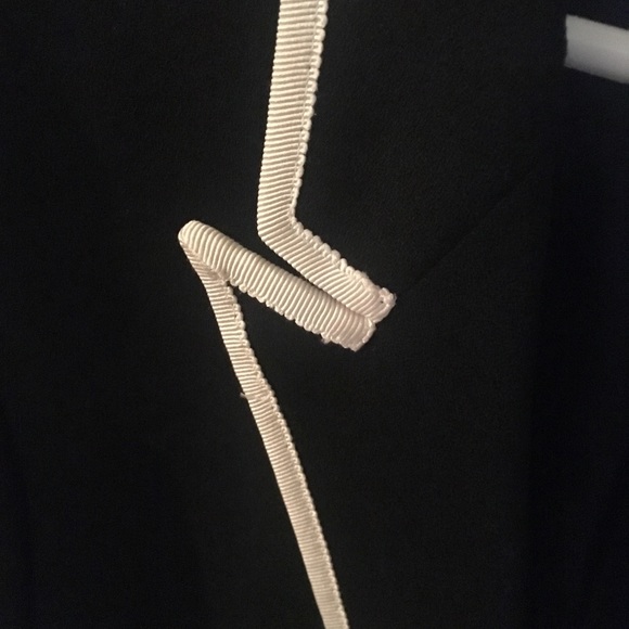 Saint Laurent Black Blazer with White Piping - Picture 3 of 8